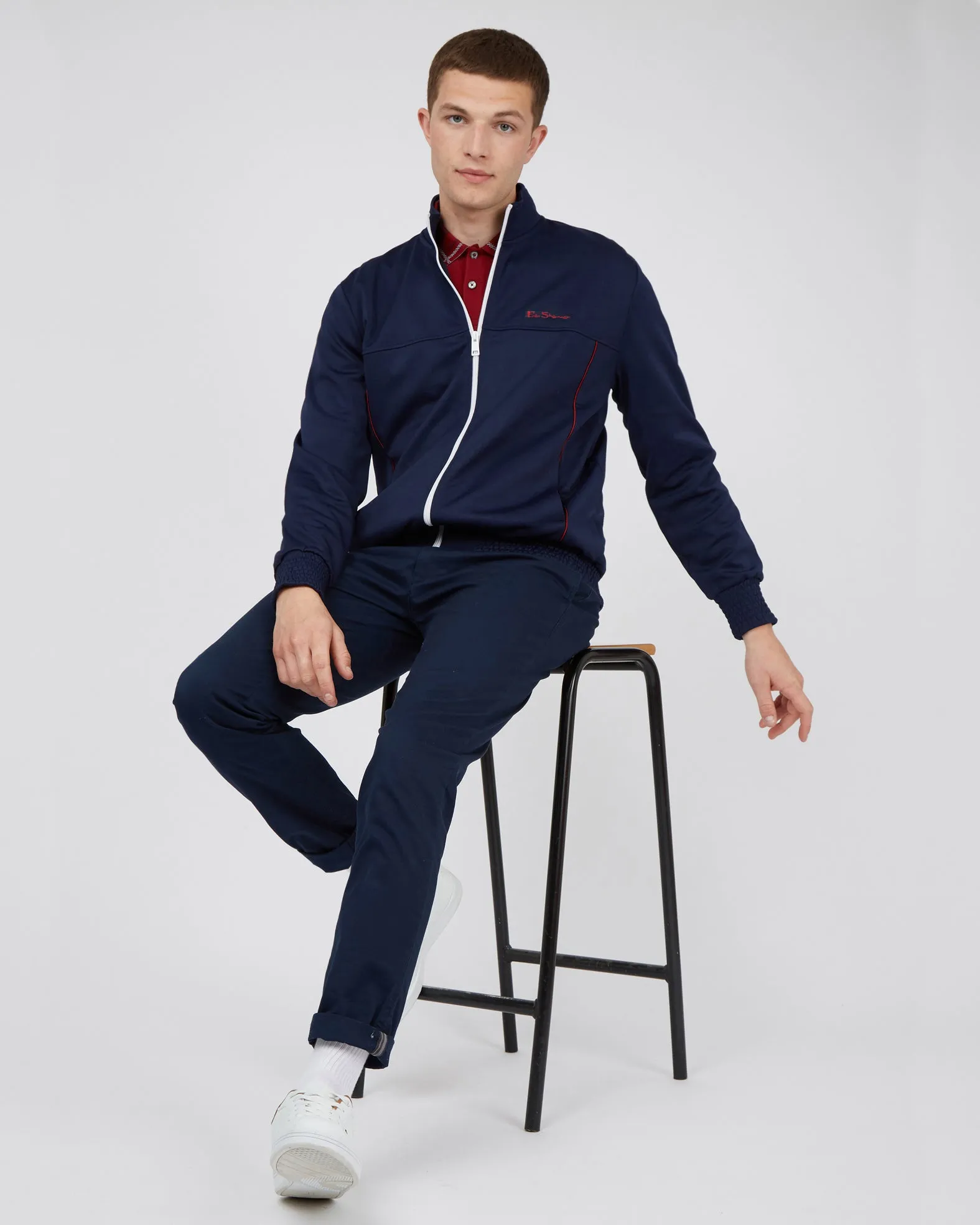 Tricot Funnel-Neck Zip-Through Jacket - Marine sold by Ben Sherman product image thumbnail 4