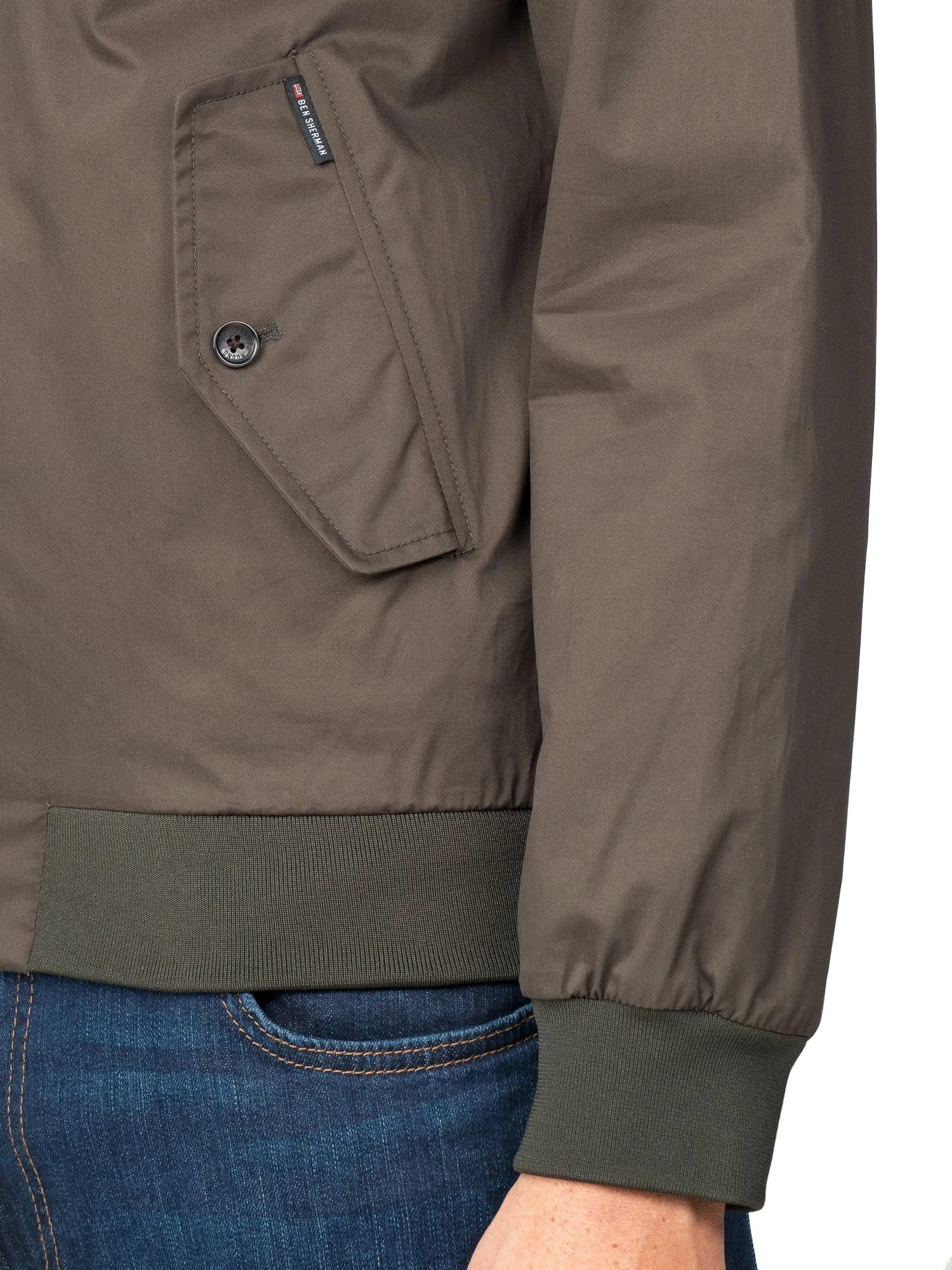 Harrington Jacket - Dark Green sold by Ben Sherman product image thumbnail 3
