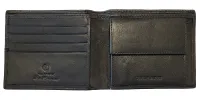 Cooke Bill Fold Leather Wallet - Black sold by Ben Sherman