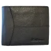 Cooke Bill Fold Leather Wallet - Black sold by Ben Sherman