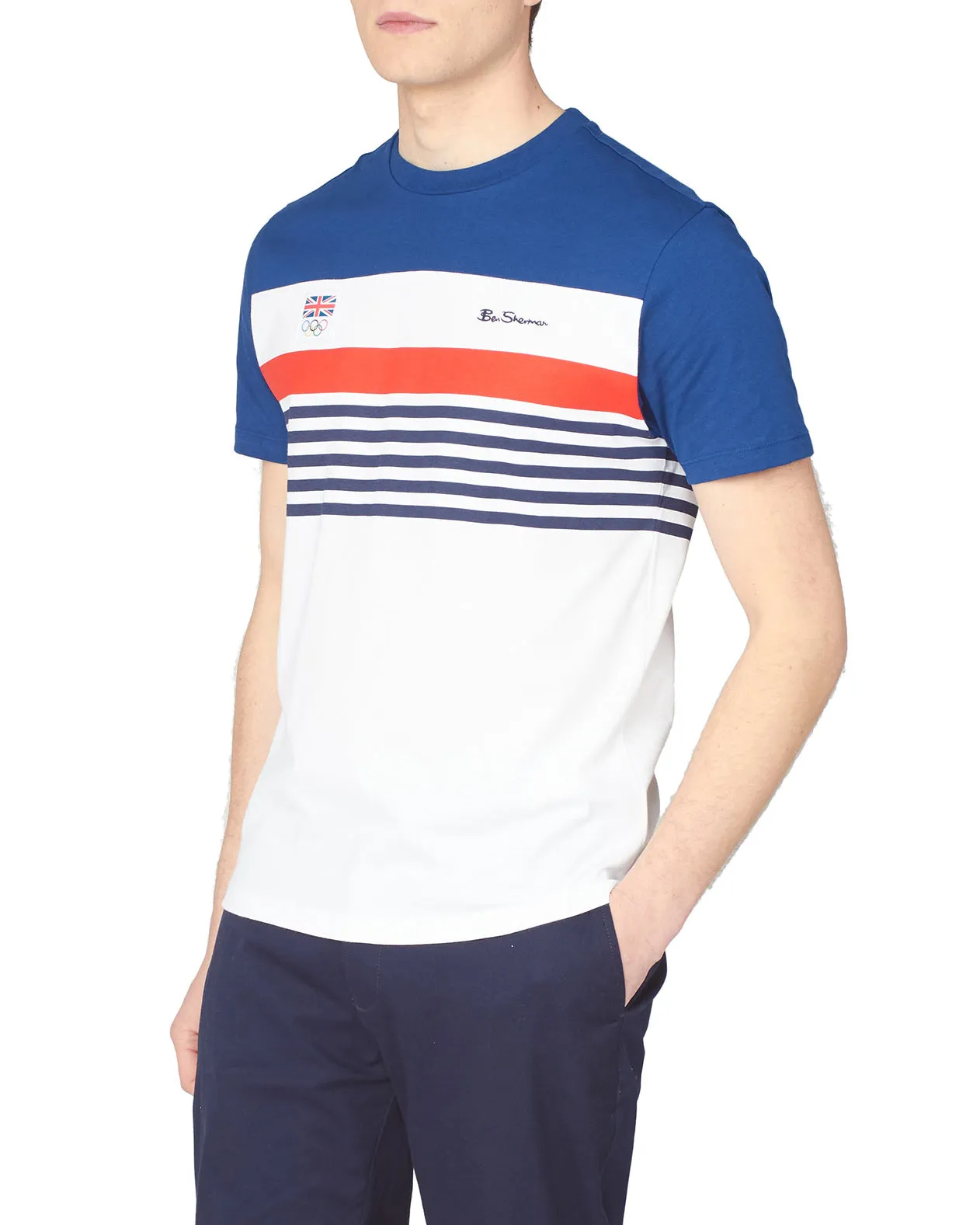 Team GB Men's Chest-Stripe Tee - Marine sold by Ben Sherman product image thumbnail 2