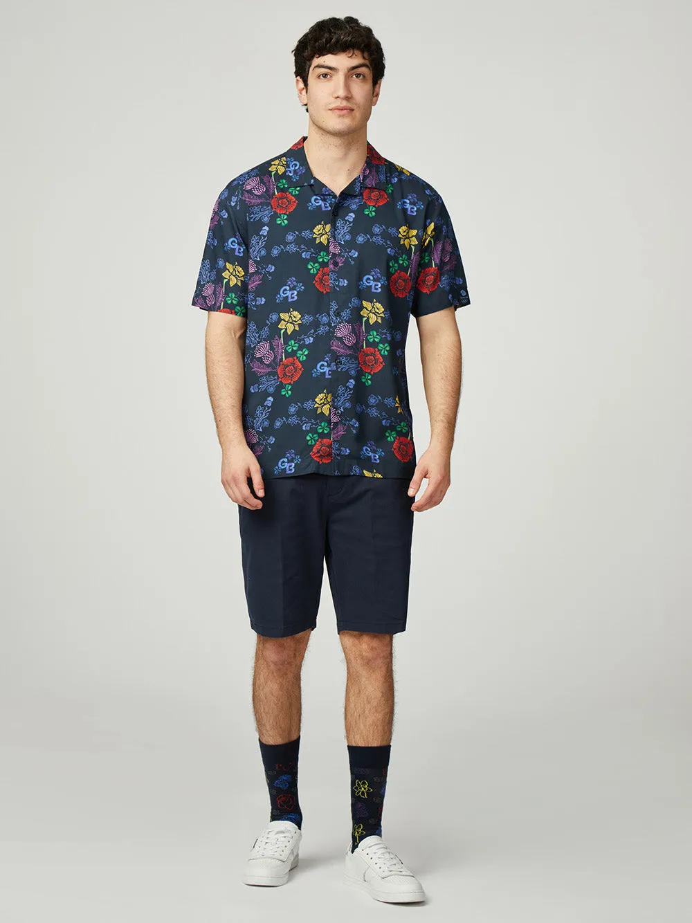 Team GB Floral Shirt - Dark Navy sold by Ben Sherman product image thumbnail 2