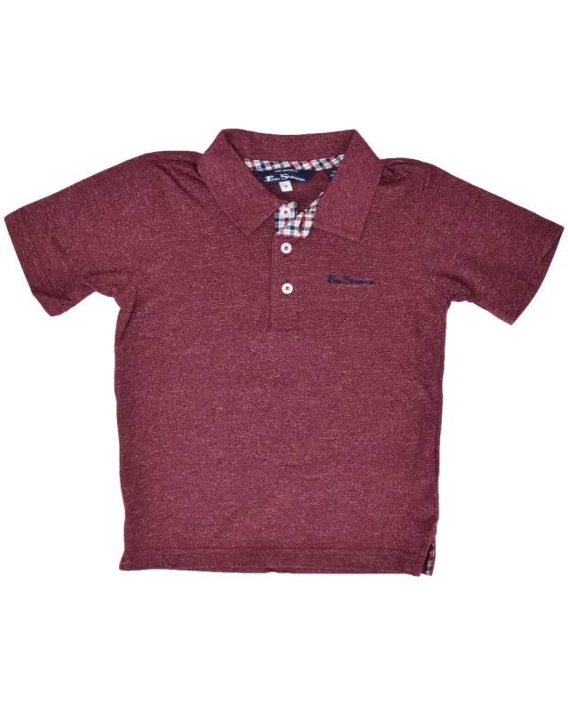 Boys' Short-Sleeve Polo Shirt - Red (Sizes 8-18) sold by Ben Sherman