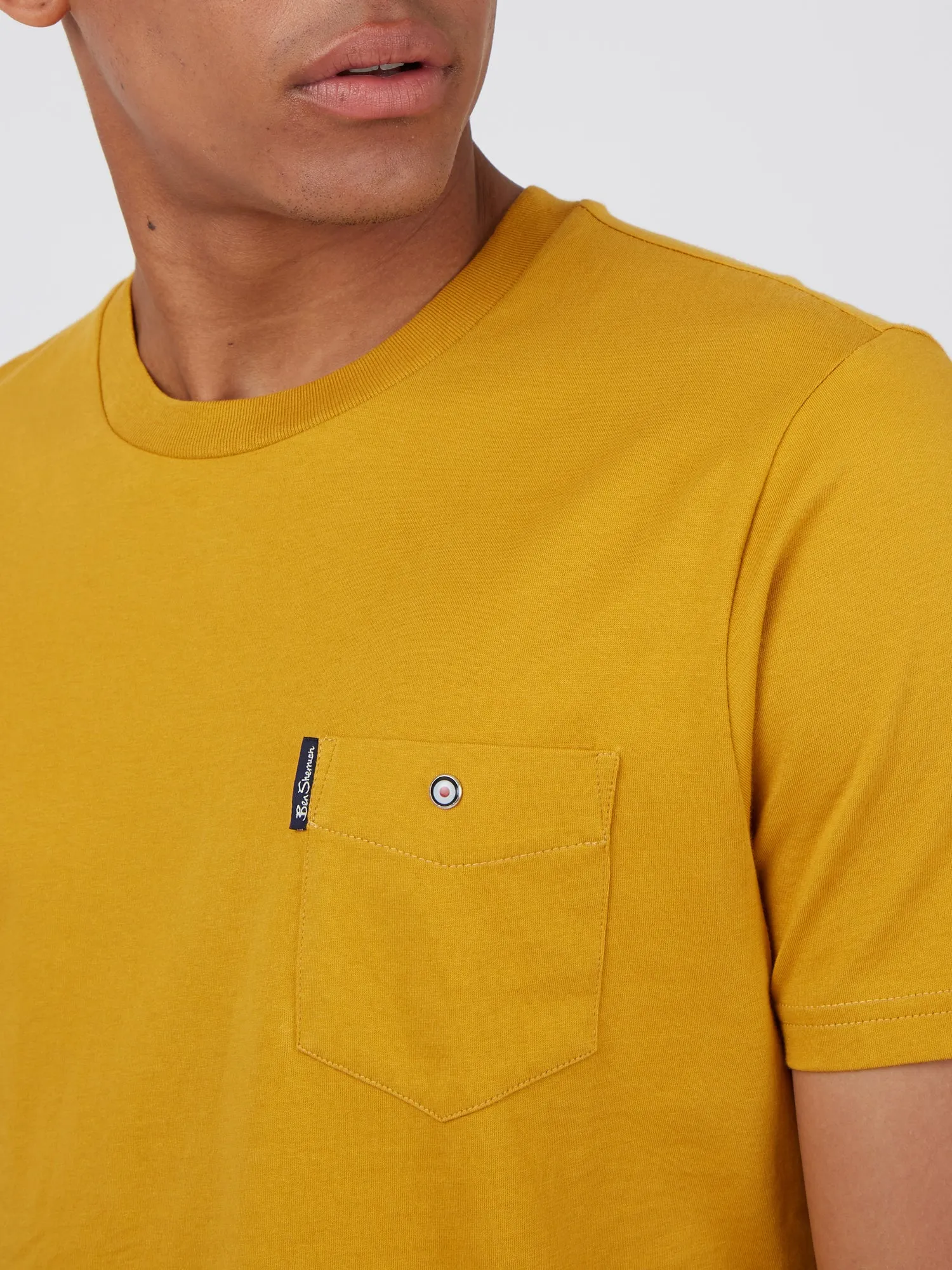 Organic Cotton Signature Pocket Tee - Mustard sold by Ben Sherman product image thumbnail 3