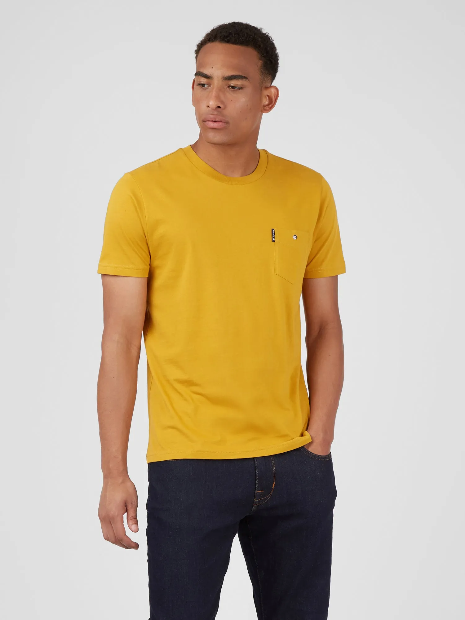 Organic Cotton Signature Pocket Tee - Mustard sold by Ben Sherman