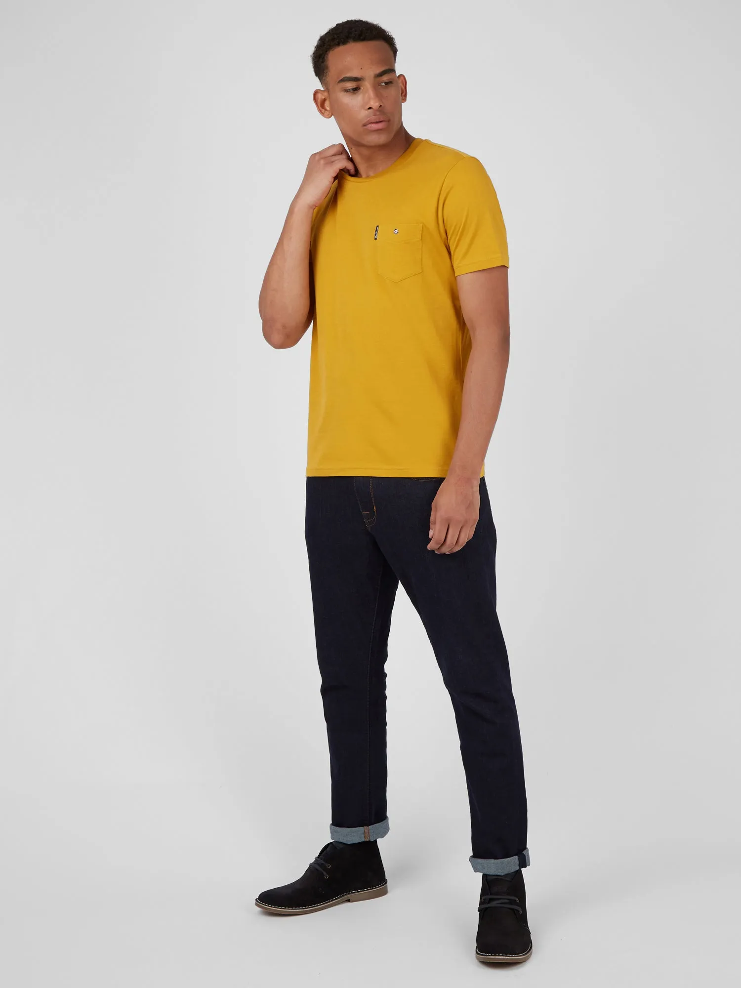 Organic Cotton Signature Pocket Tee - Mustard sold by Ben Sherman product image thumbnail 4