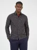 Long-Sleeve Grid-Check Soft-Laundered Shirt - Midnight sold by Ben Sherman