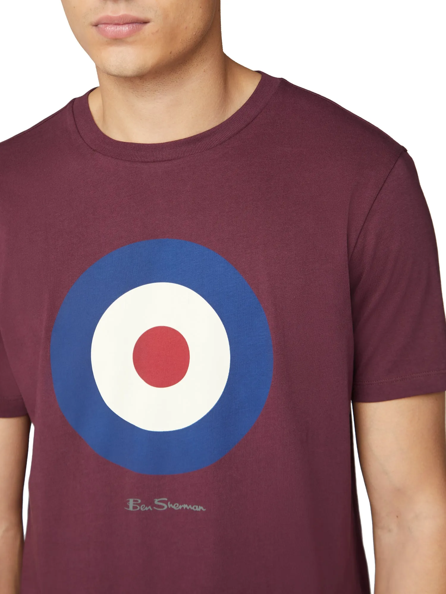 Signature Target Tee - Wine sold by Ben Sherman product image thumbnail 3