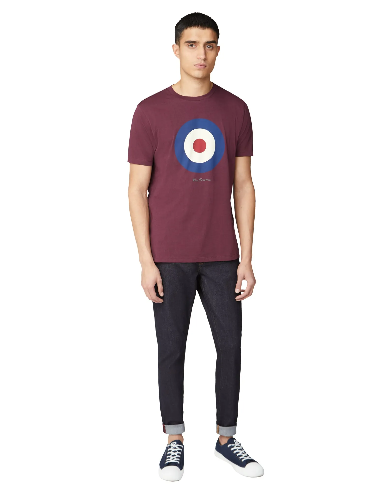 Signature Target Tee - Wine sold by Ben Sherman product image thumbnail 4