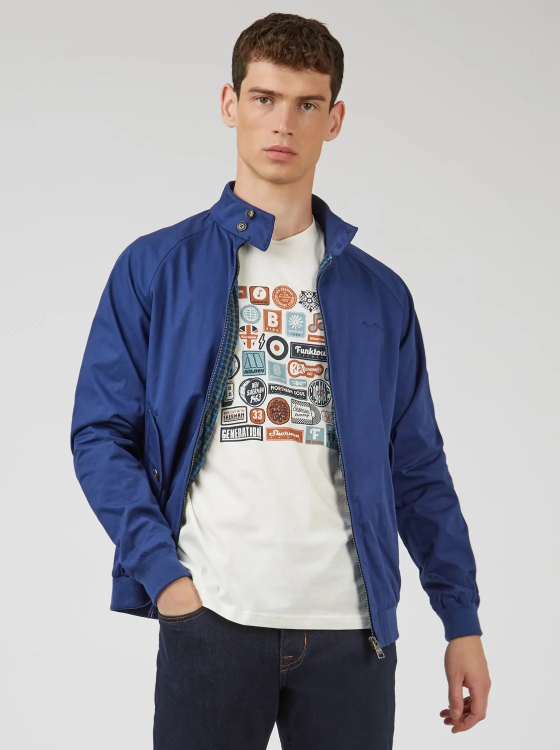 Signature Harrington Jacket - Royal sold by Ben Sherman product image thumbnail 3