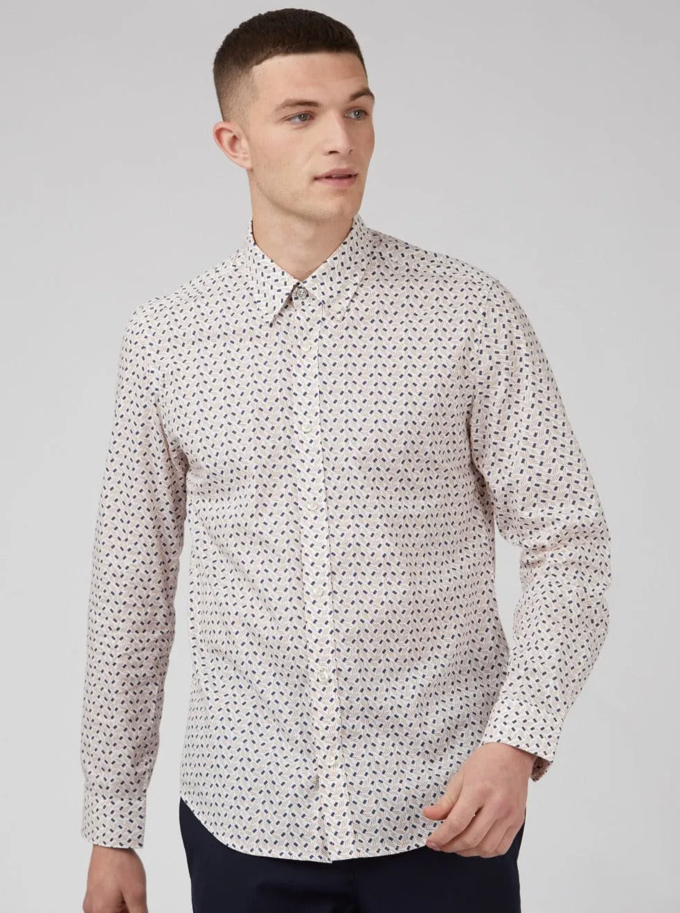 Mod Dash Print Long-Sleeve Shirt sold by Ben Sherman product image thumbnail 2