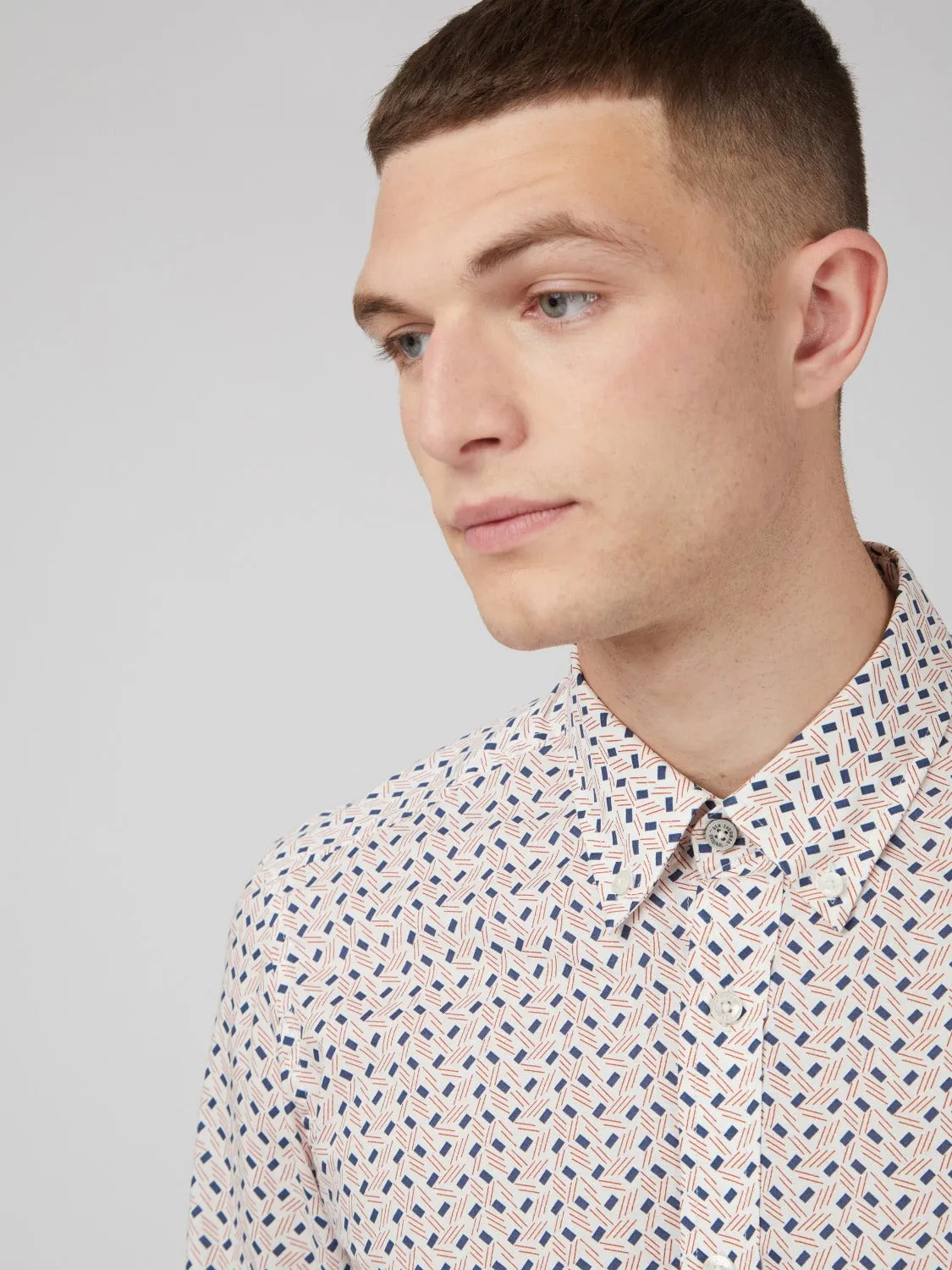 Mod Dash Print Long-Sleeve Shirt sold by Ben Sherman