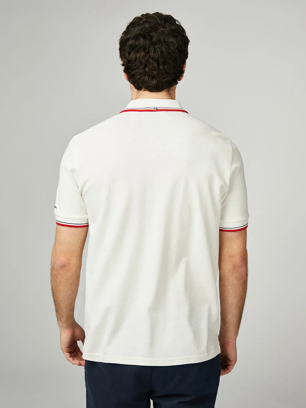 Team GB Floral Embroidered Pique Polo - Ivory sold by Ben Sherman product image thumbnail 3