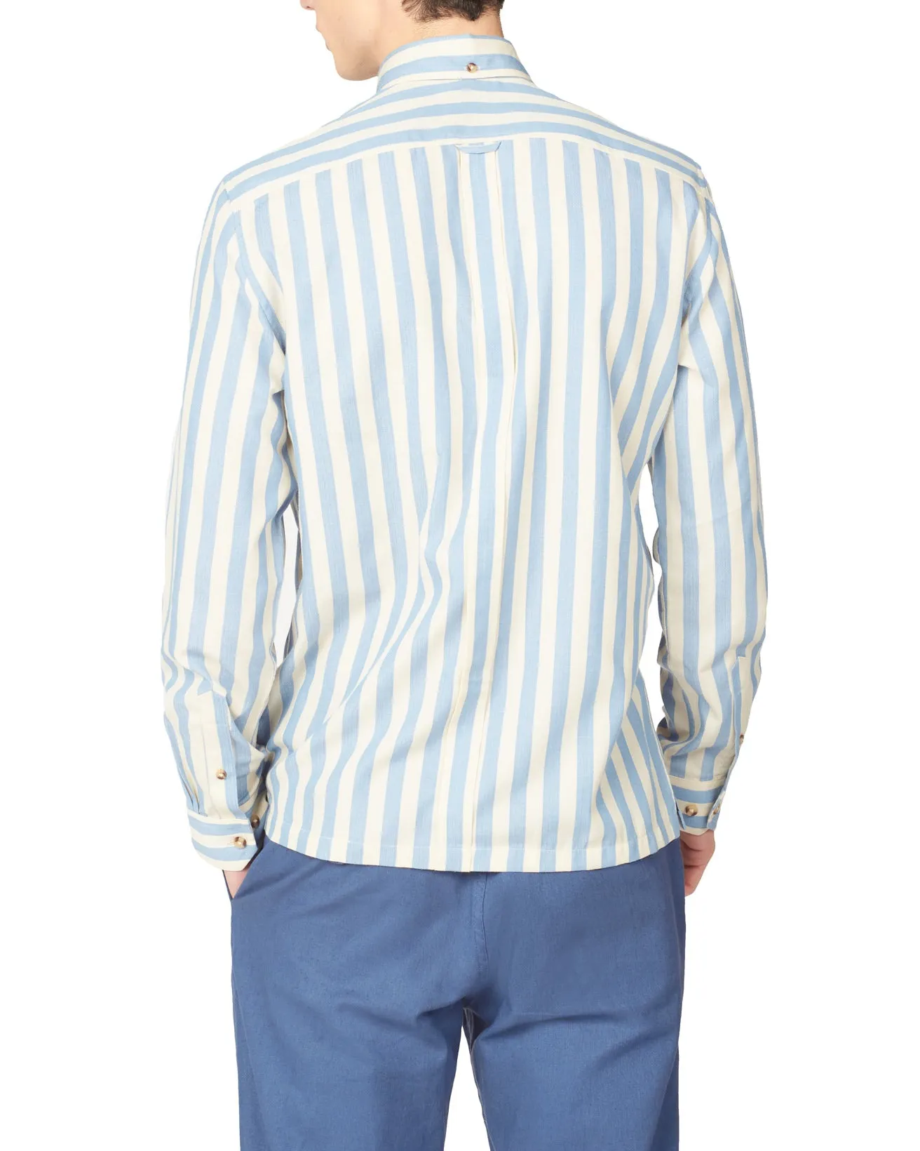 Long-Sleeve Candy-Stripe Shirt - Riviera Blue sold by Ben Sherman product image thumbnail 3