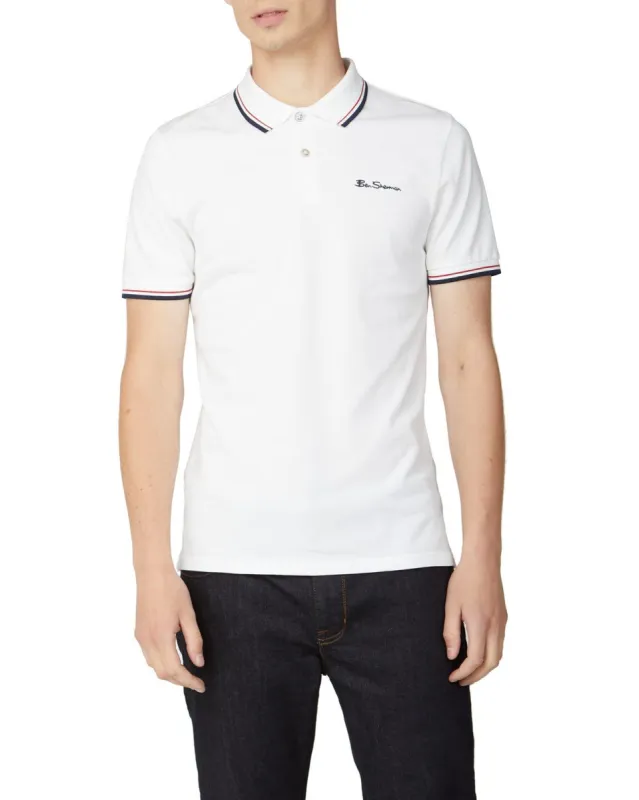 Organic Cotton Signature Polo** - White sold by Ben Sherman
