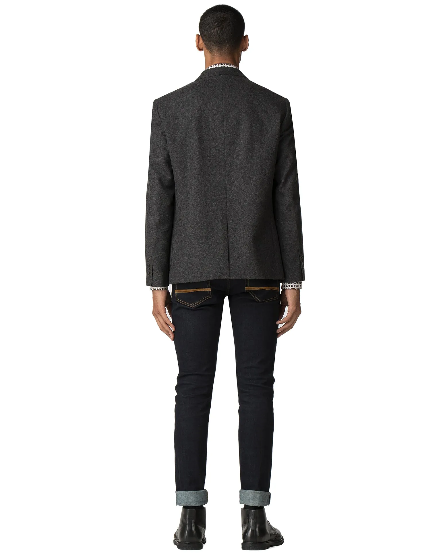 Tipped Flannel Blazer - Charcoal sold by Ben Sherman product image thumbnail 5