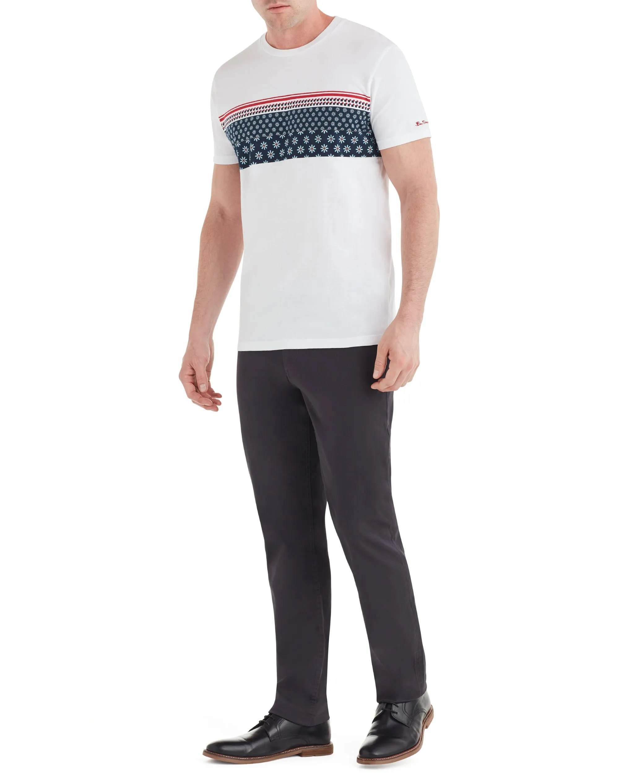 Floral Geo Placed Styled Tee - White sold by Ben Sherman product image thumbnail 3