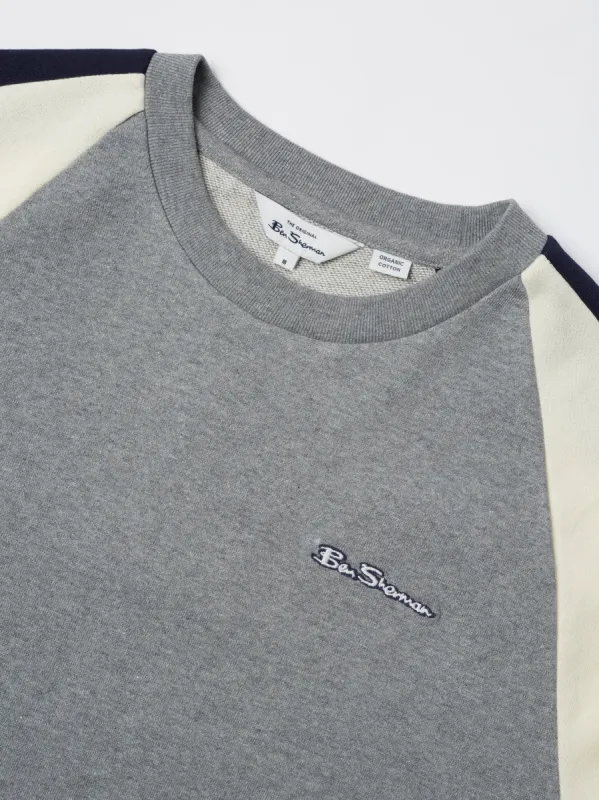 Color Block Crewneck Sweatshirt - Steel sold by Ben Sherman