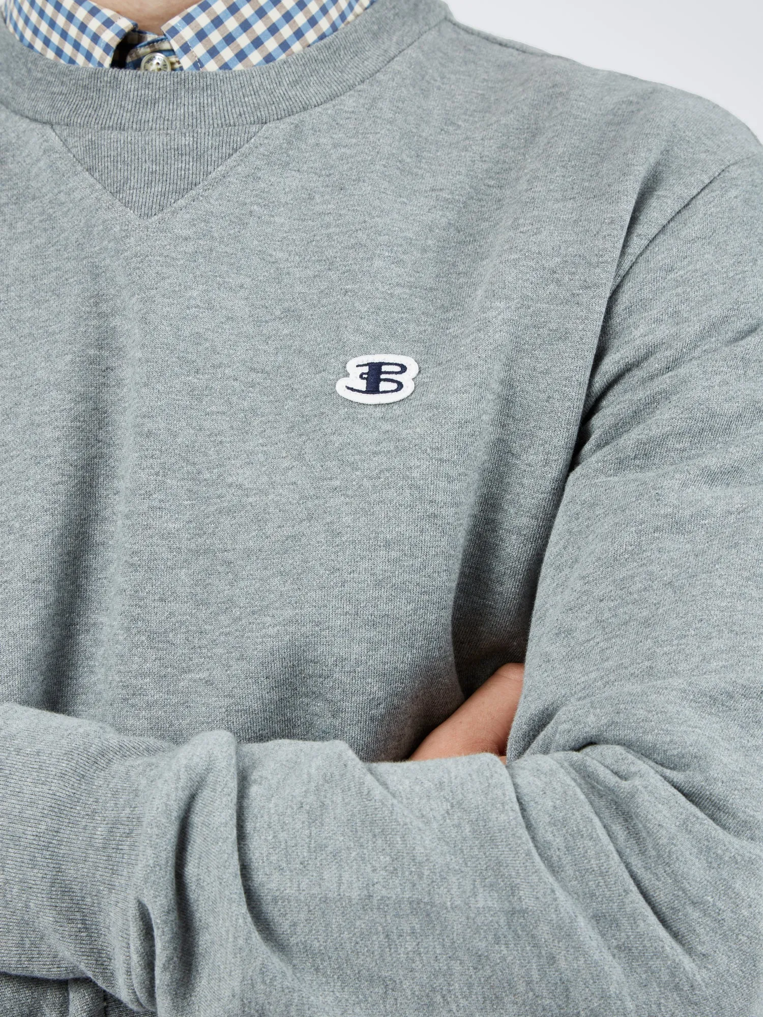 B By Ben Sherman Tricot/Loopback Sweatshirt - Steel sold by Ben Sherman product image thumbnail 4