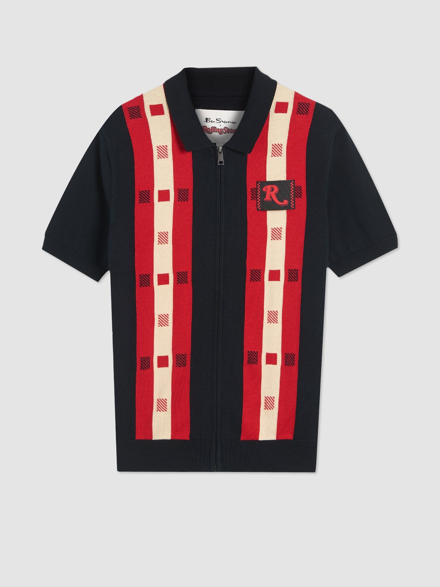 Rolling Stone Knit Zip Polo - Black sold by Ben Sherman product image thumbnail 4
