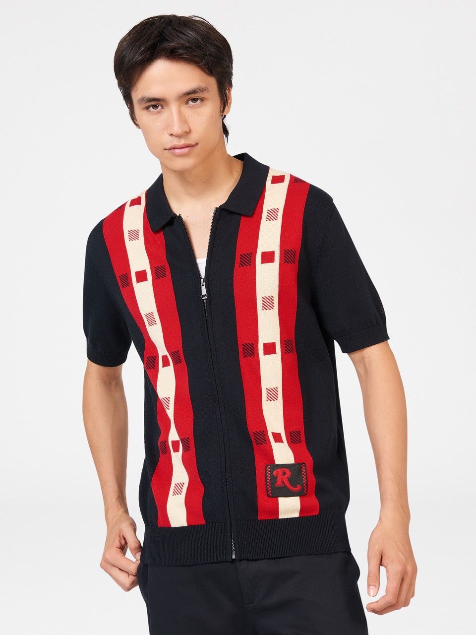 Rolling Stone Knit Zip Polo - Black sold by Ben Sherman product image thumbnail 2