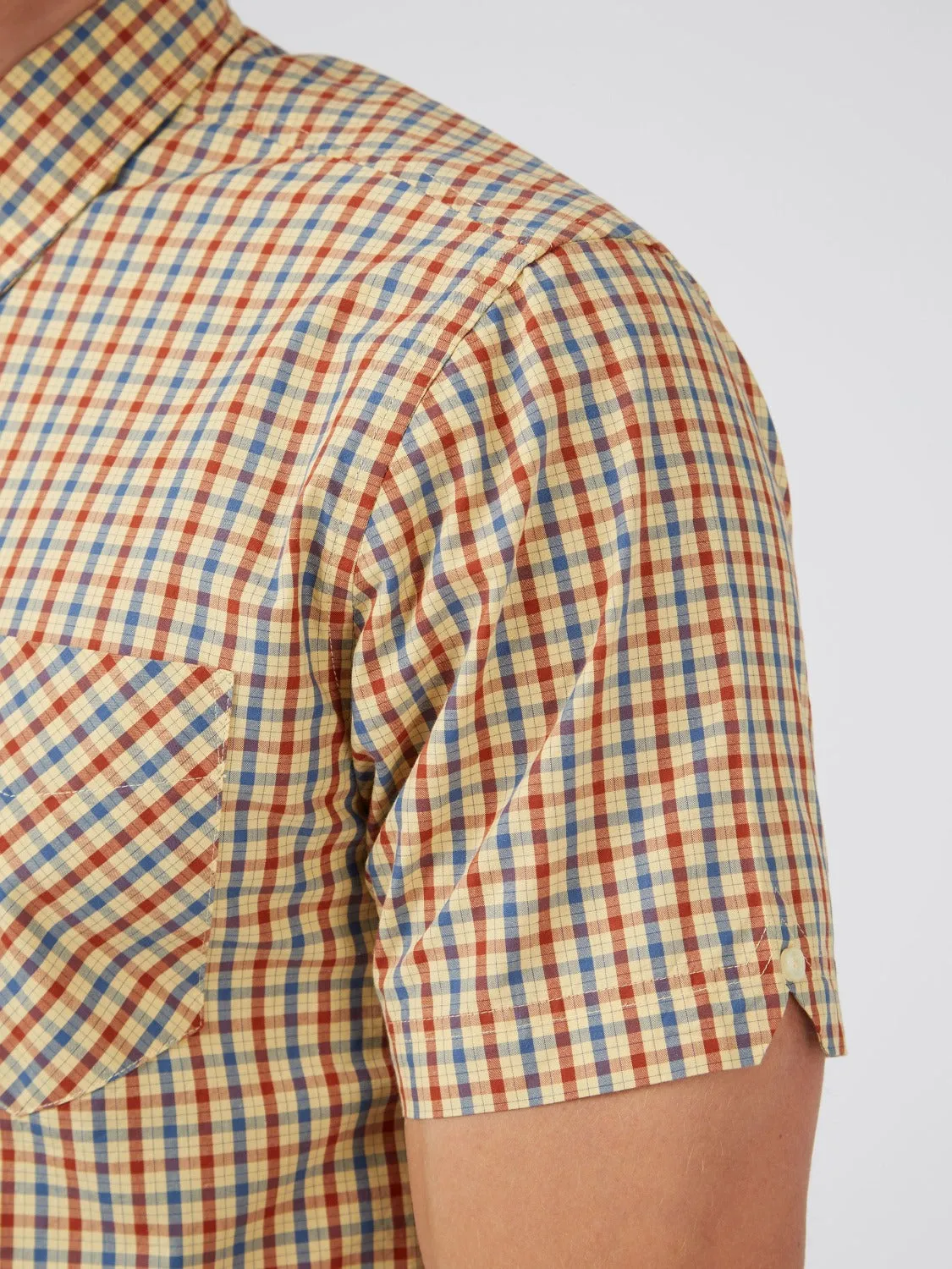 Signature House Check Shirt - Lemon sold by Ben Sherman product image thumbnail 4