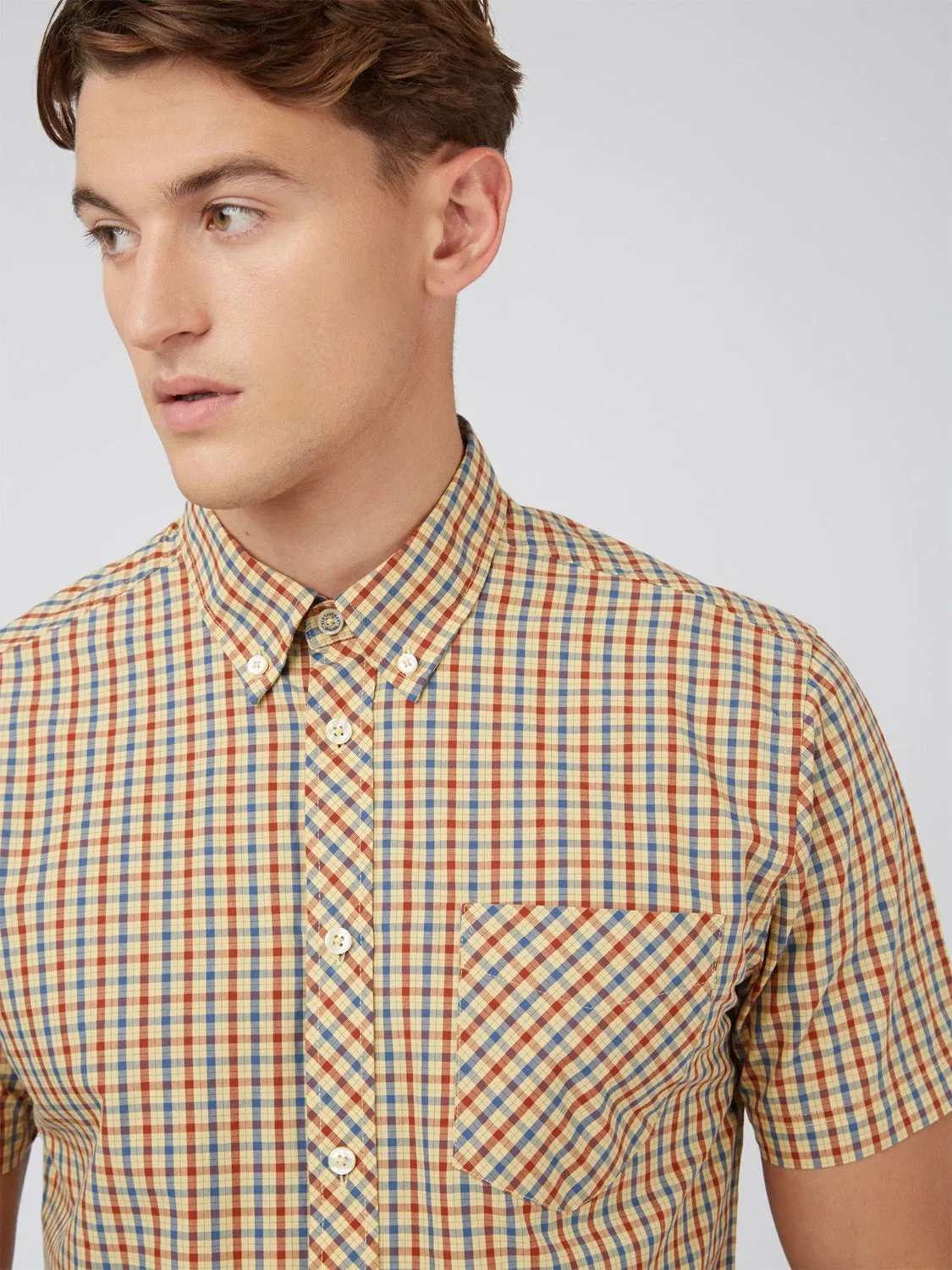 Signature House Check Shirt - Lemon sold by Ben Sherman product image thumbnail 2