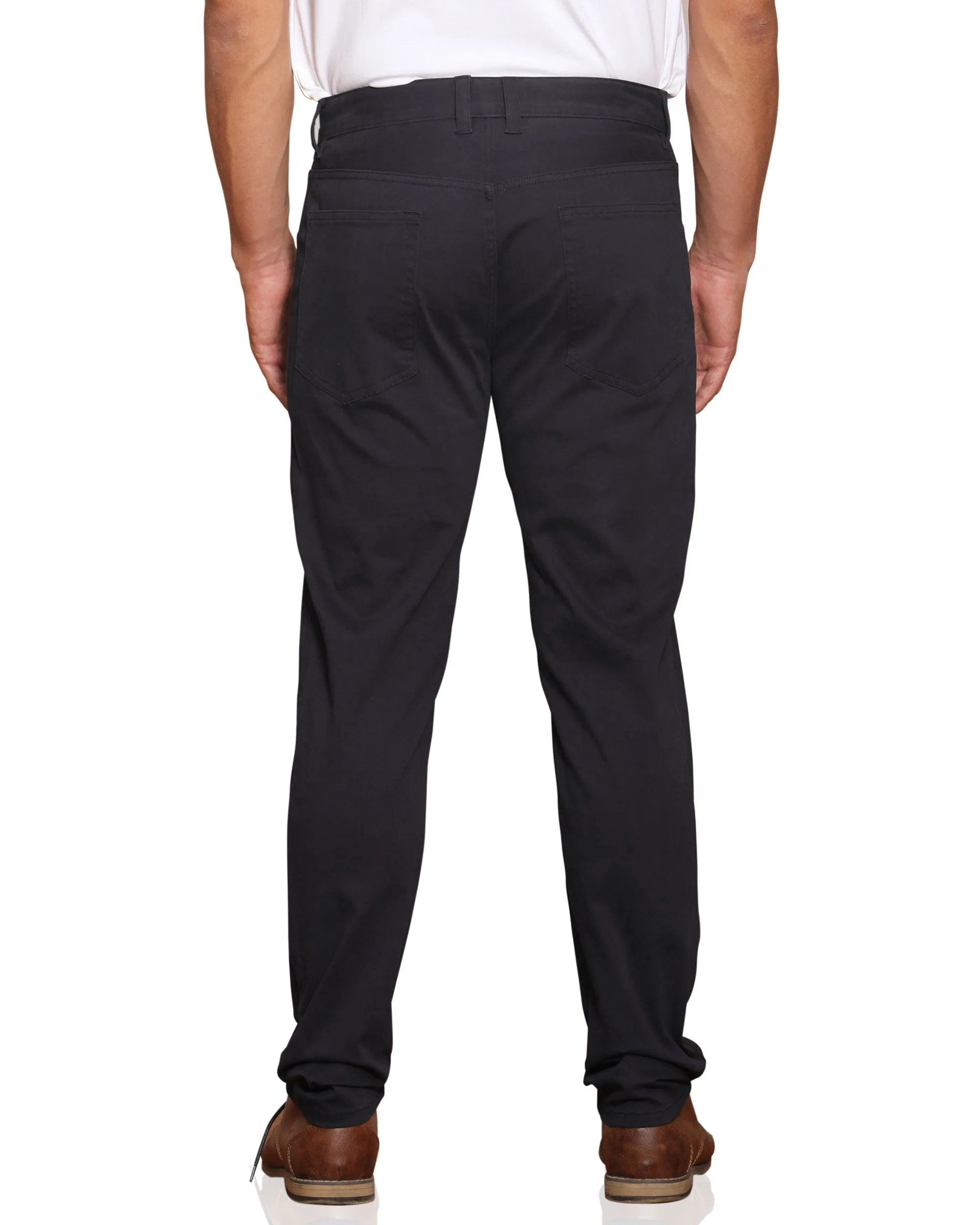 Stretch Sateen Five-Pocket Pant - Dark Navy sold by Ben Sherman product image thumbnail 4