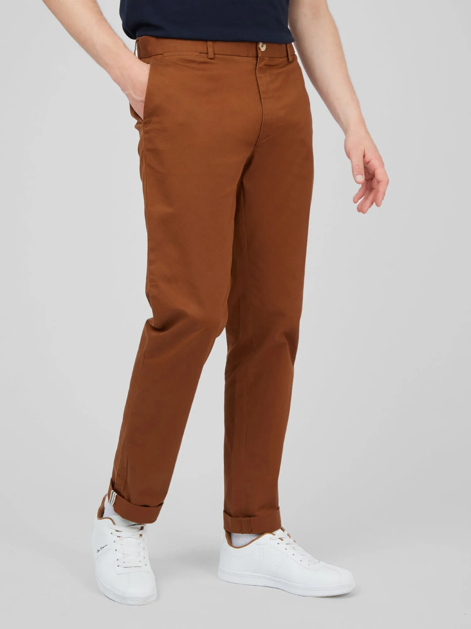 Signature Slim Stretch Chino Pant - Light Brown sold by Ben Sherman