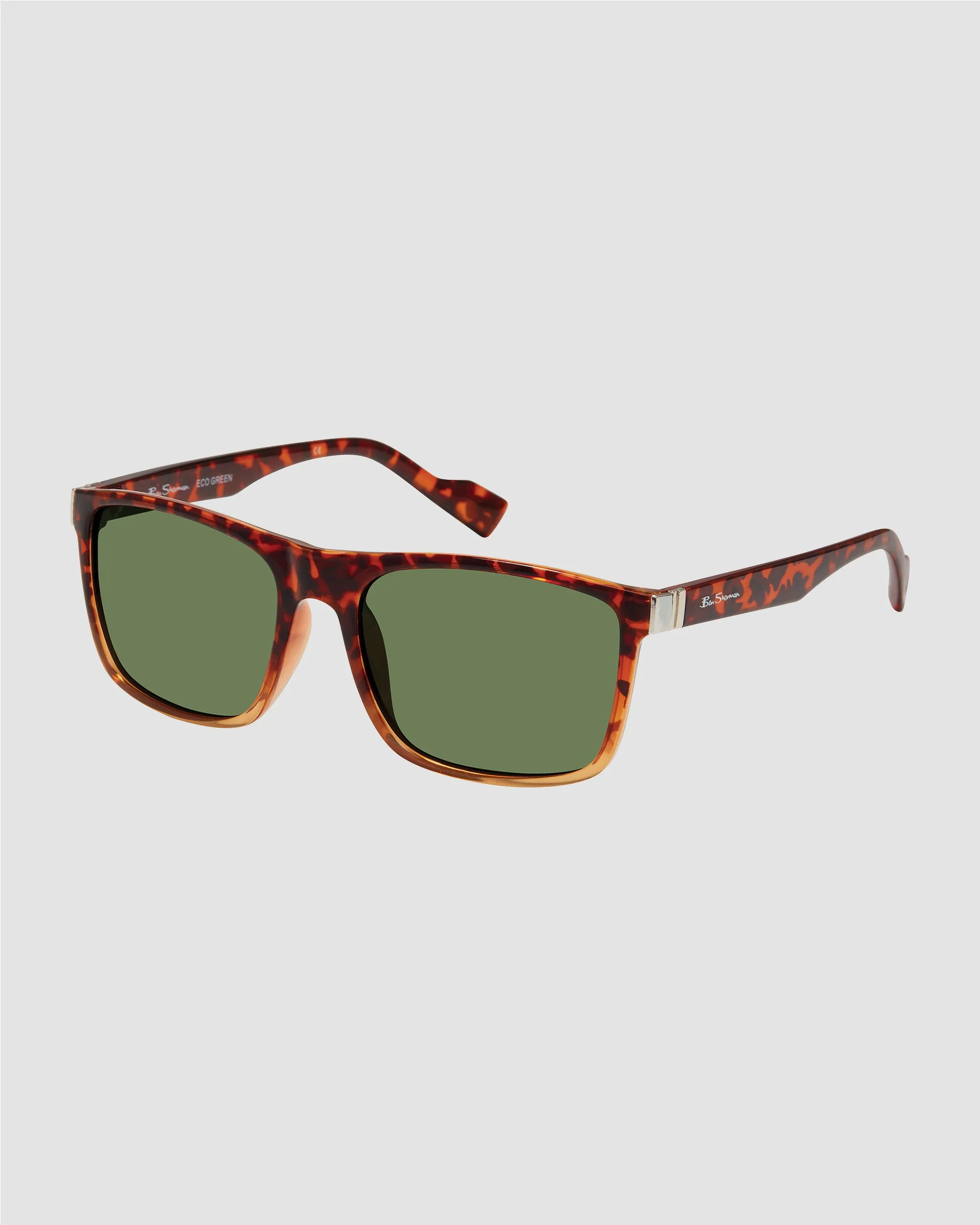 Noah Polarized Eco-Green Sunglasses - Tortoise sold by Ben Sherman