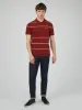 Fine Stripe Jersey Polo - Claret sold by Ben Sherman