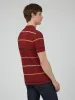 Fine Stripe Jersey Polo - Claret sold by Ben Sherman