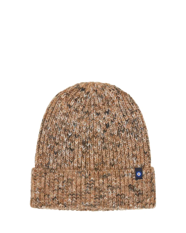 Speckle 1x1 Rib Cuff Toque Beanie Hat - Mustard made by Ben Sherman