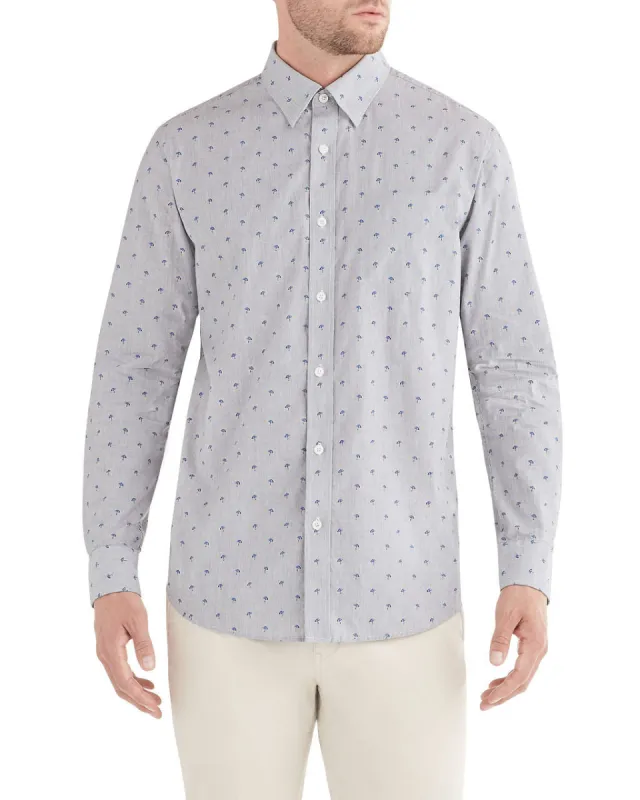 Long-Sleeve Umbrella Stripe Shirt - Light Blue sold by Ben Sherman