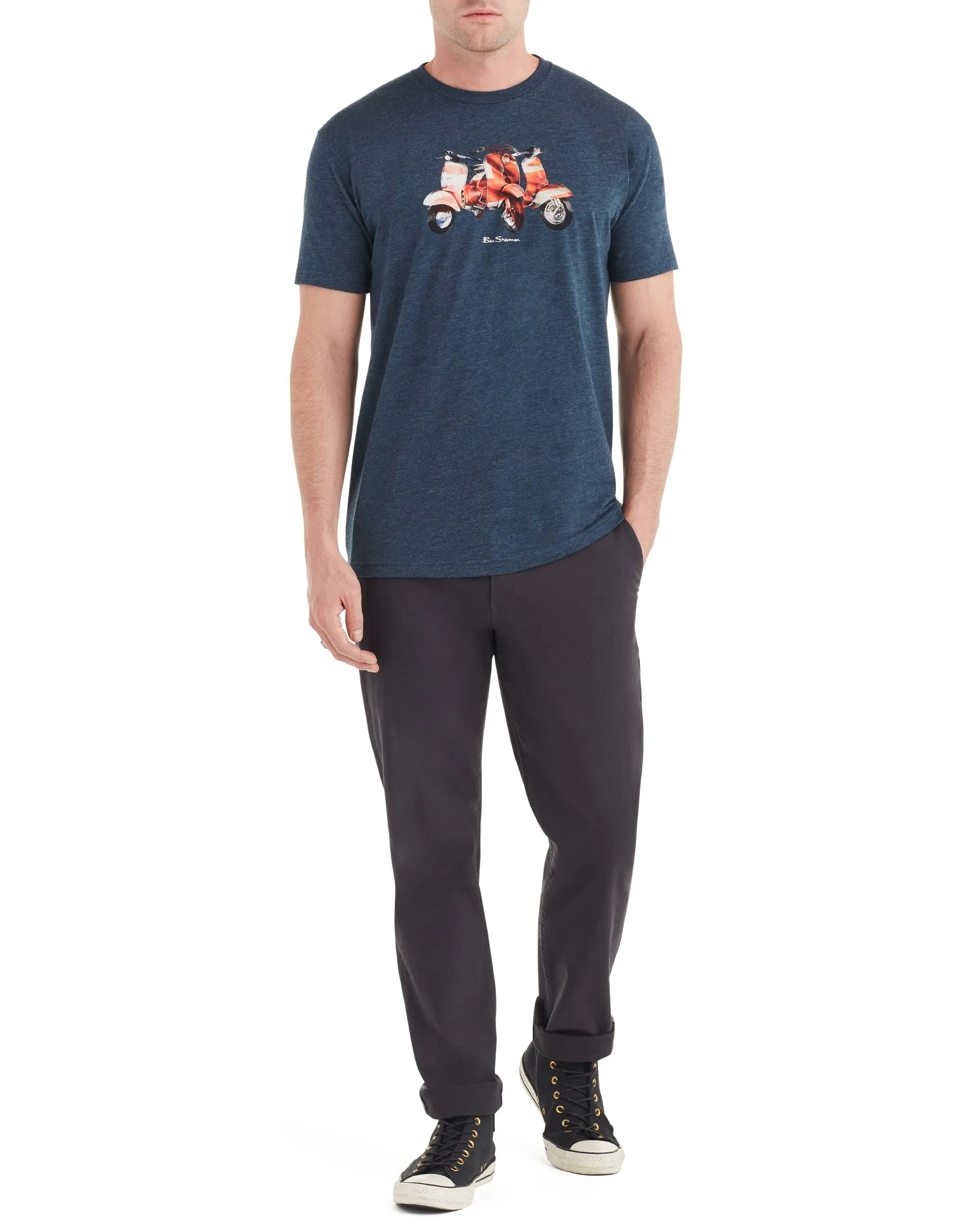 Triple Scooter Graphic Tee - Ink sold by Ben Sherman product image thumbnail 3
