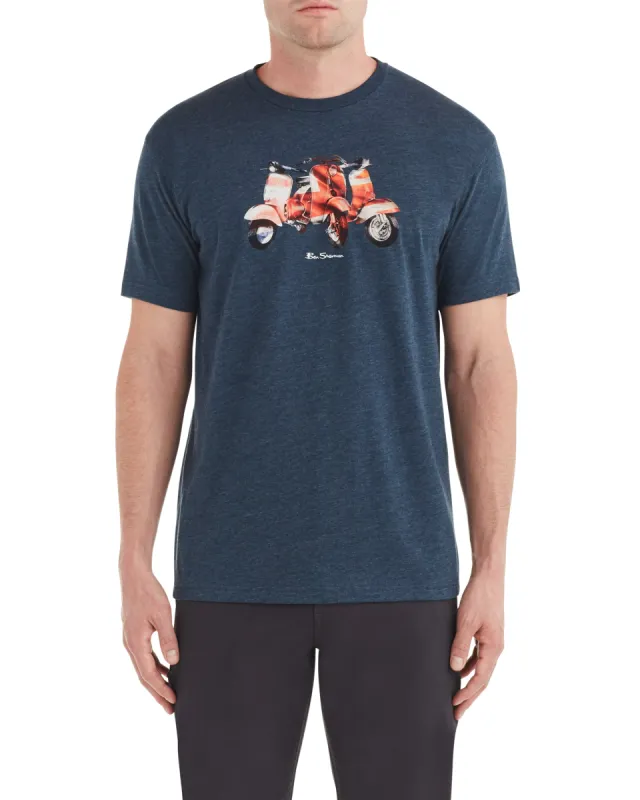 Triple Scooter Graphic Tee - Ink sold by Ben Sherman