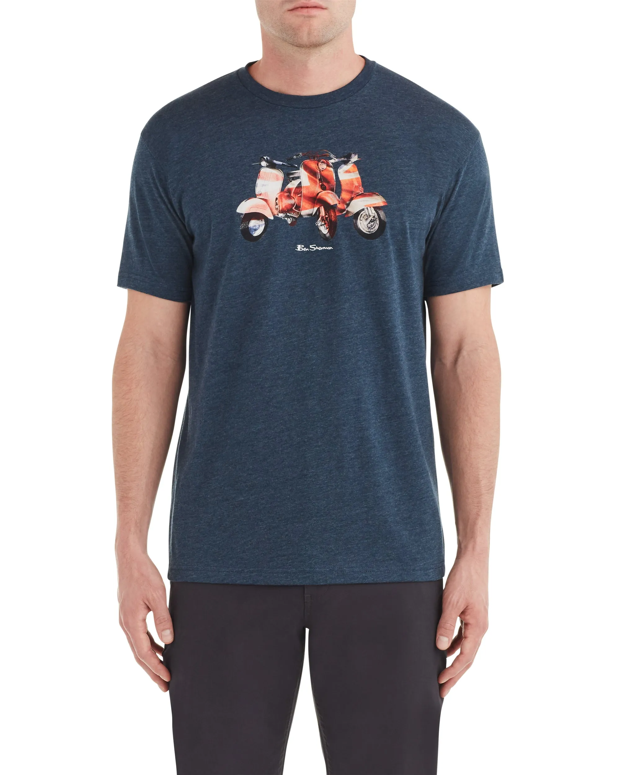 Triple Scooter Graphic Tee - Ink sold by Ben Sherman