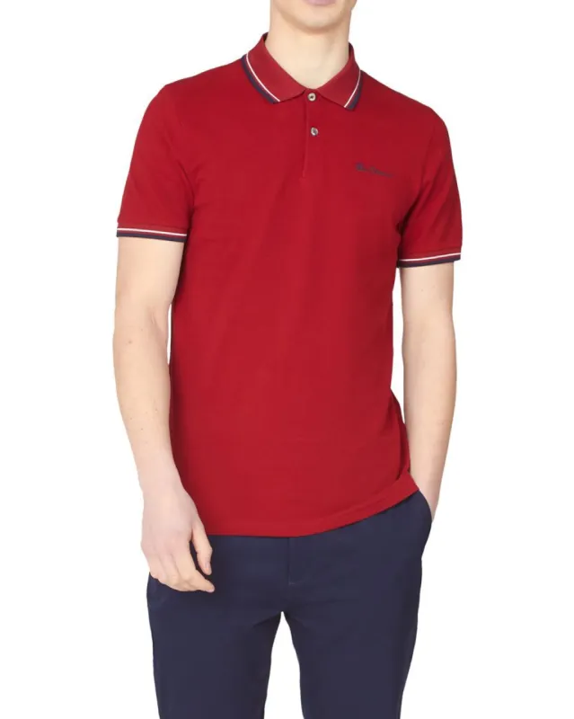 Organic Cotton Signature Polo - Red sold by Ben Sherman