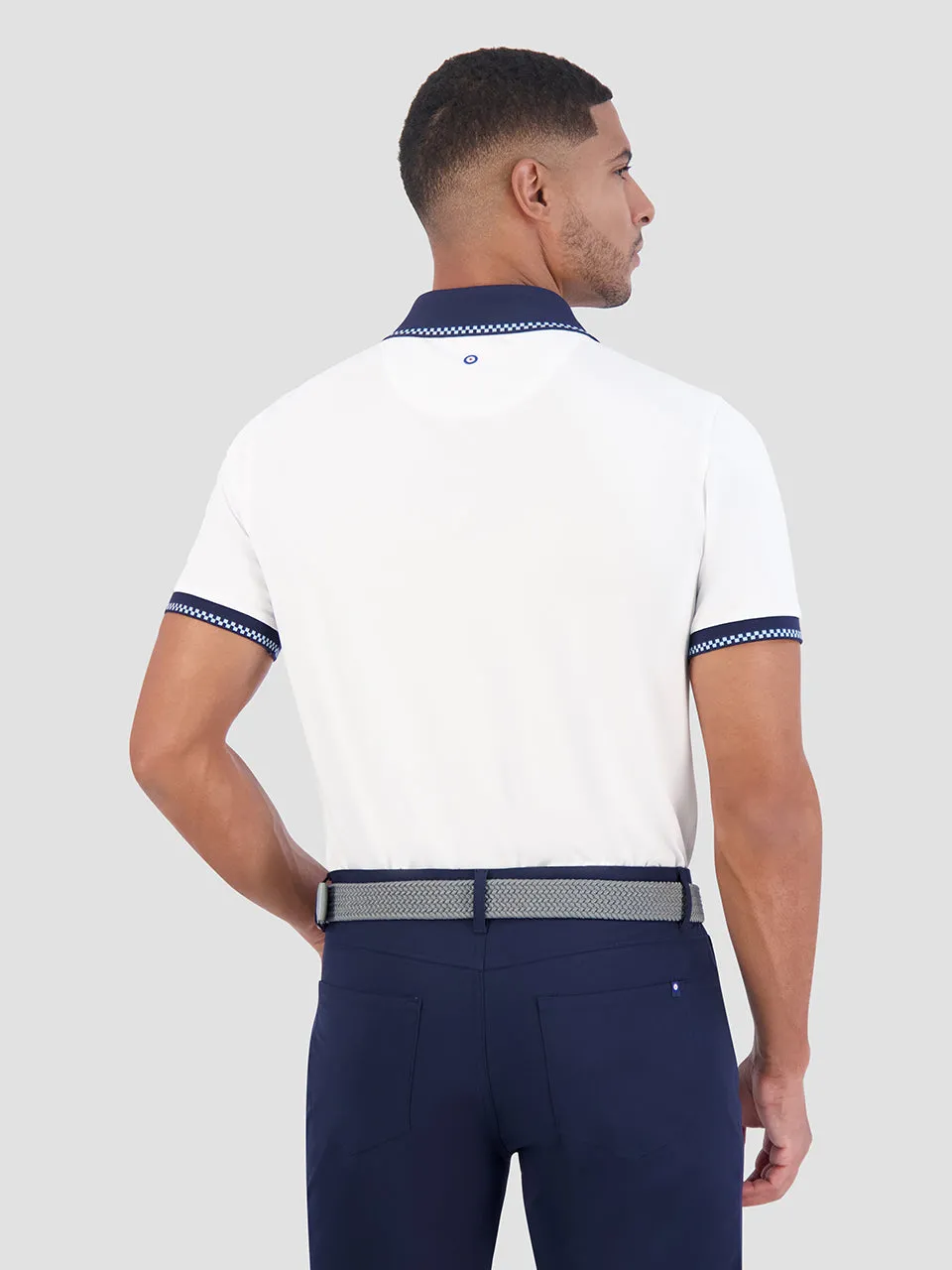 Checker Rib Air Pique Sports Fit Polo - White sold by Ben Sherman product image thumbnail 2