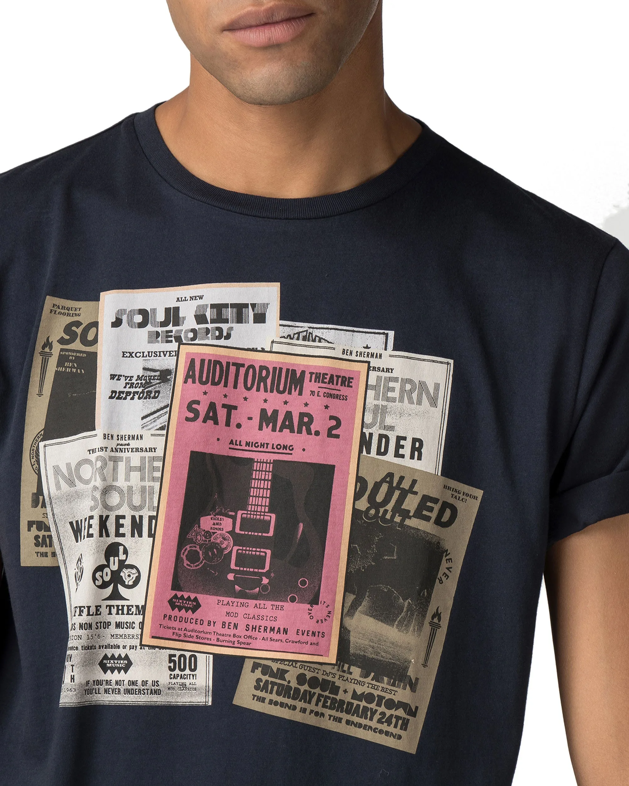 Flyer Art Graphic Tee - Midnight Navy sold by Ben Sherman product image thumbnail 4