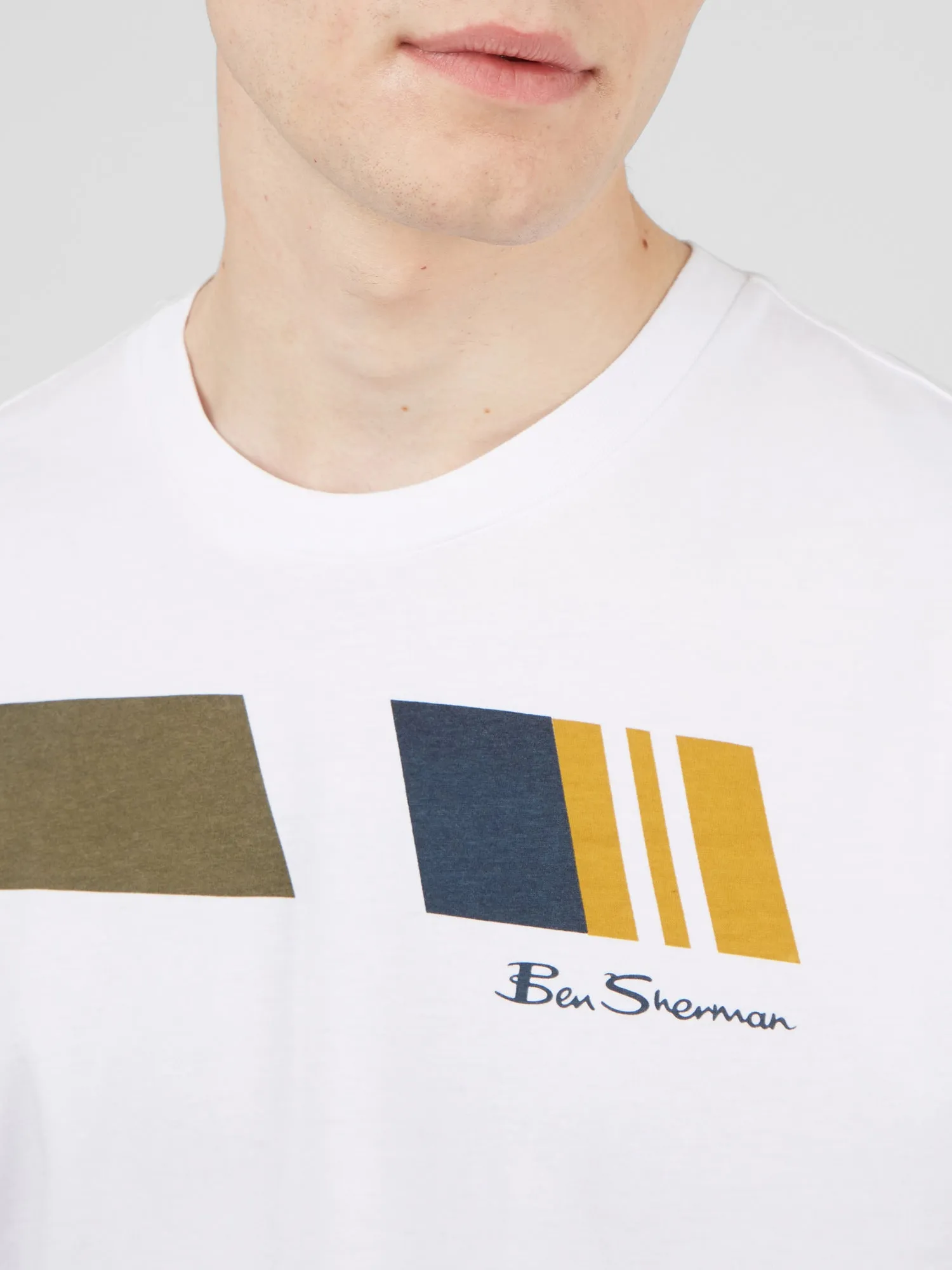 Retro-Stripe Graphic Tee - White sold by Ben Sherman product image thumbnail 3