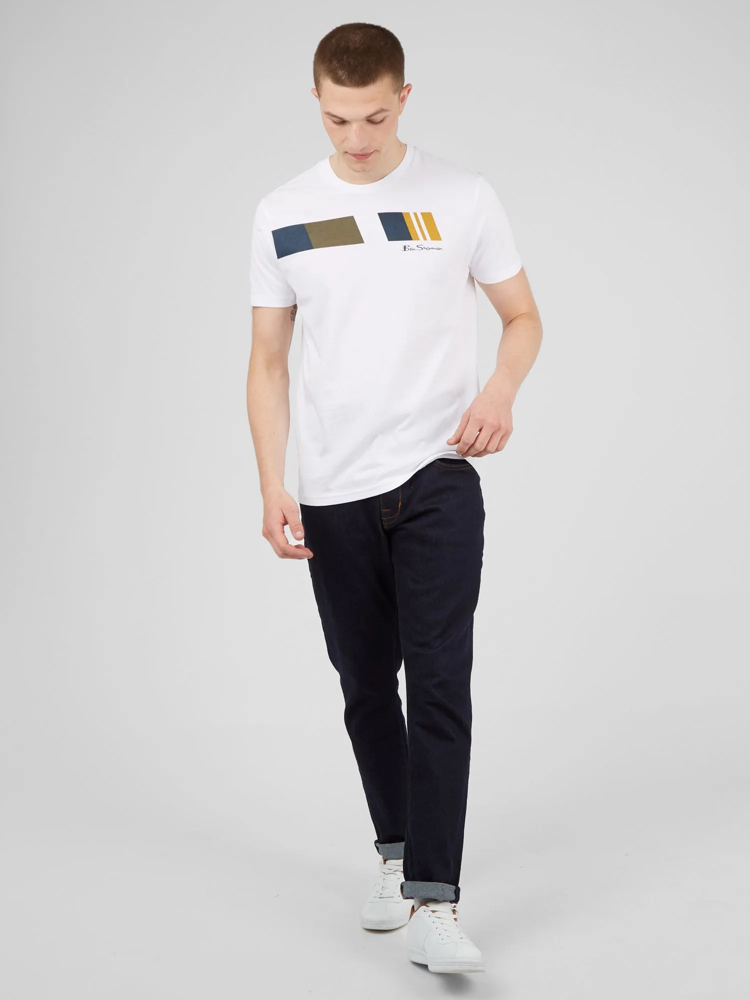 Retro-Stripe Graphic Tee - White sold by Ben Sherman product image thumbnail 4