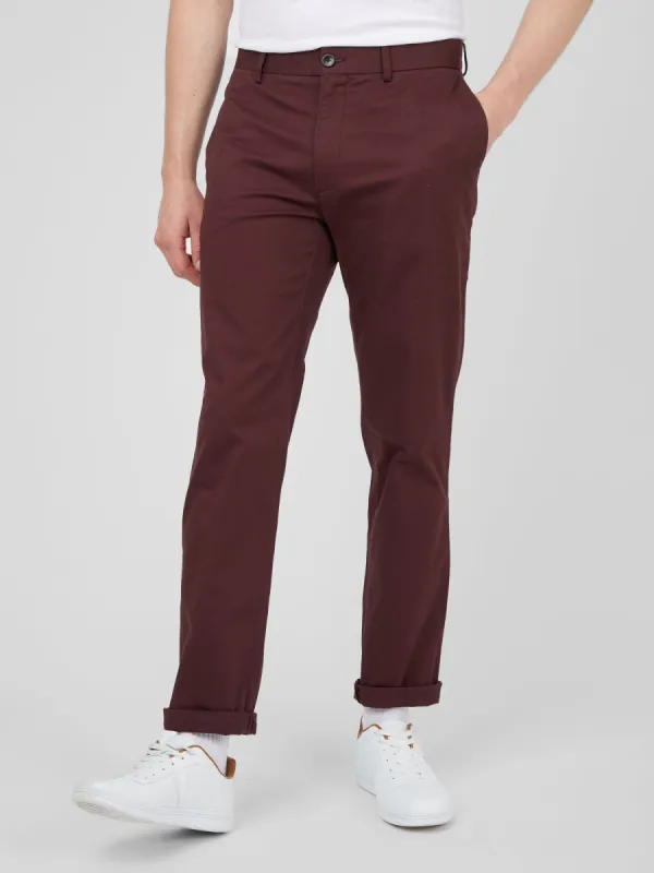 Signature Slim Stretch Chino Pant - Bordeaux sold by Ben Sherman