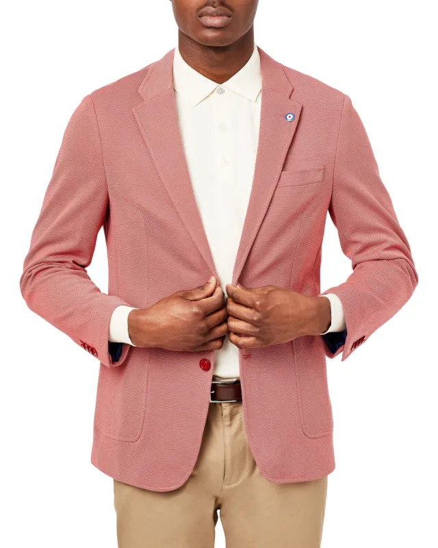 Hill Two-Button Sportcoat Jacket - Red sold by Ben Sherman