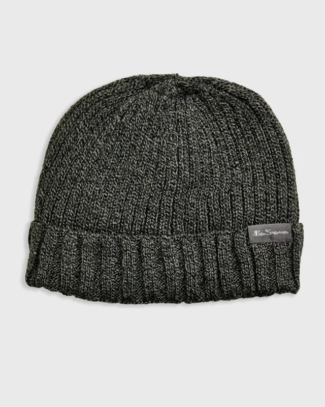 Men's Ribbed Knit Beanie - Grey sold by Ben Sherman