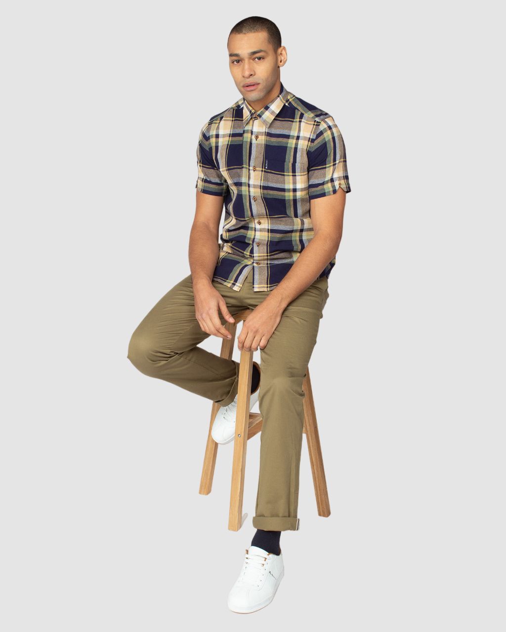Signature Slim Stretch Chino Pant - Olive sold by Ben Sherman product image thumbnail 2