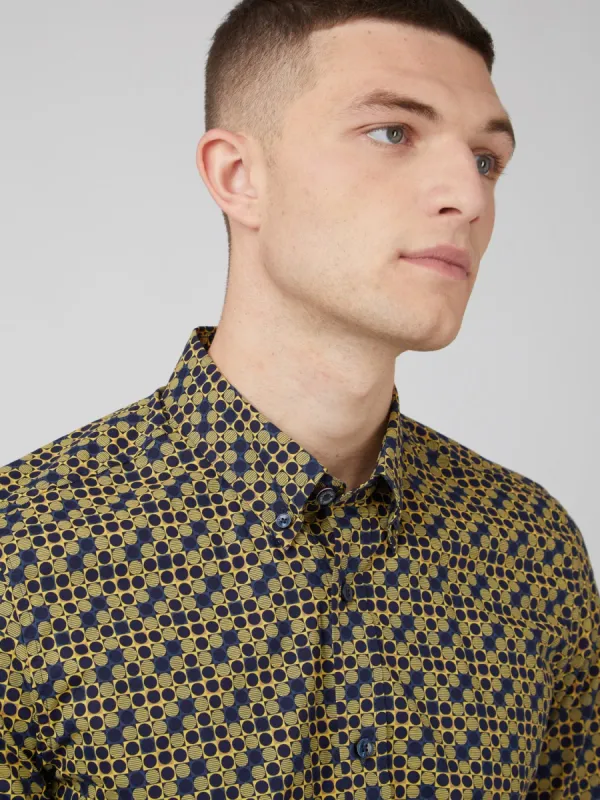 Mod Geo Print Short-Sleeve Shirt sold by Ben Sherman