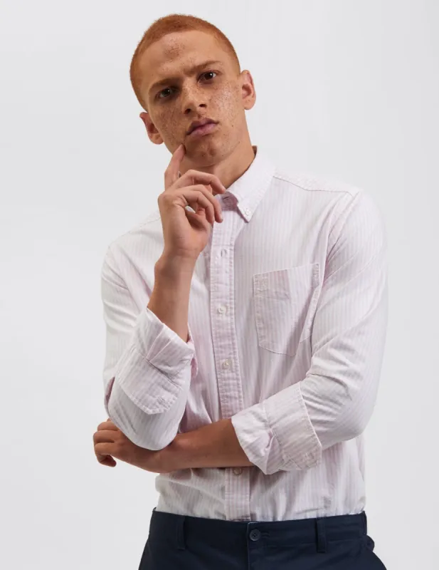 Brighton Oxford Shirt - Pink Bengal Stripe sold by Ben Sherman
