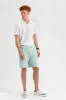 Seersucker Bengal Stripe Short - Green sold by Ben Sherman