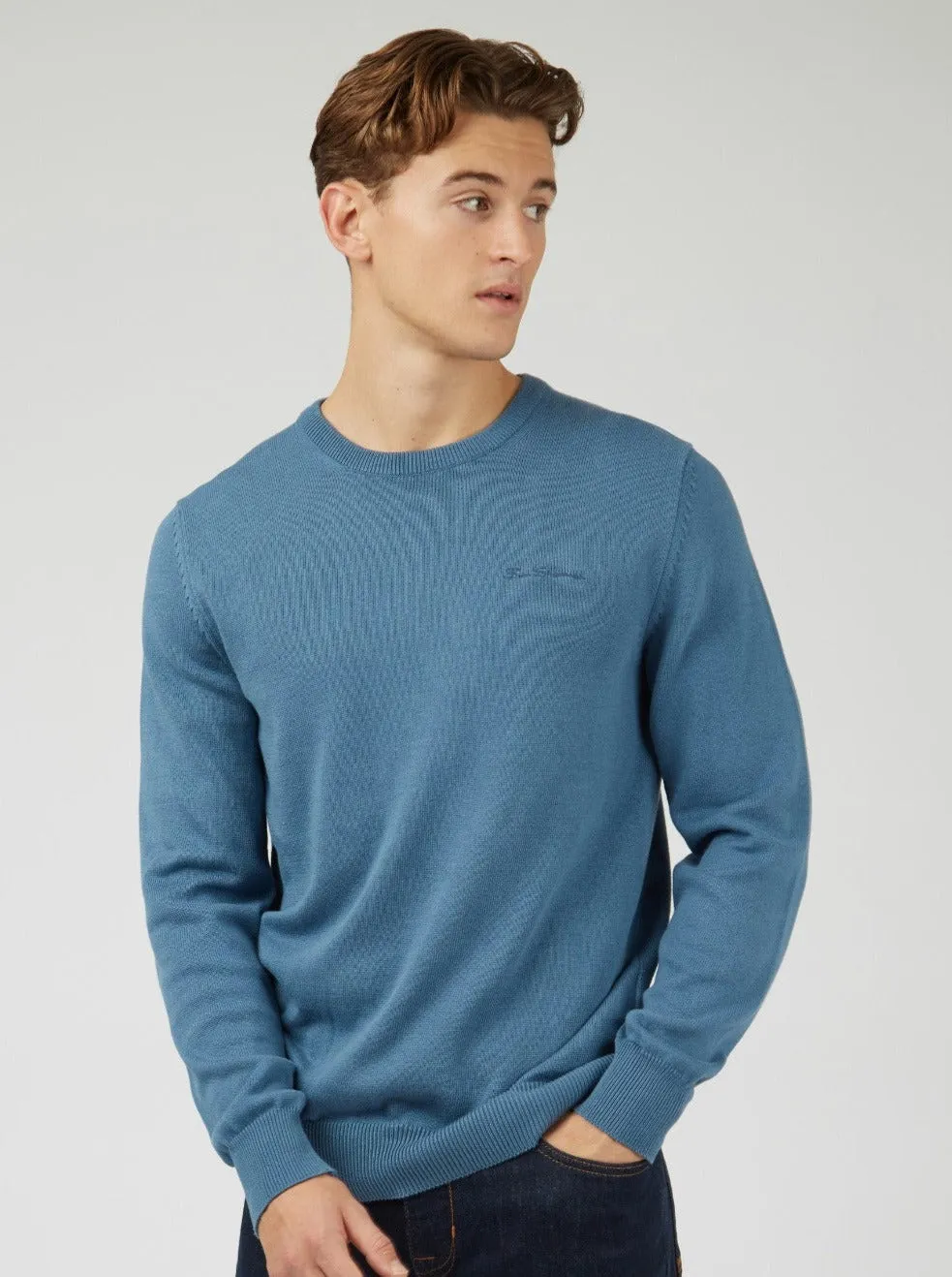 Signature Knit Crewneck - Blue Shadow sold by Ben Sherman product image thumbnail 2
